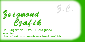 zsigmond czafik business card